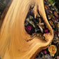 Midnight Bloom | Custom Floral Epoxy Side Table