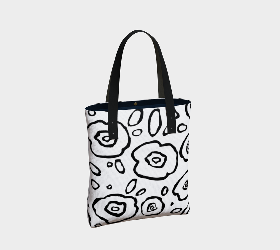 Doodle Floral Tote - Artified Apparel