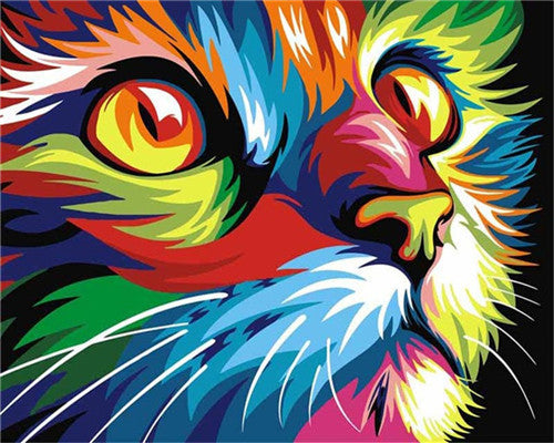AZQSD Painting By Numbers Cat Pictures By Number Animal Arcylic Oil Painting Paint By Numbers For Adults Oil Painting Home Decor