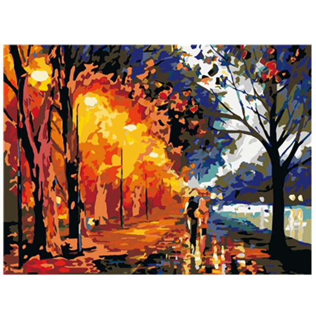 Paintworks Paint By Number Kits Diy Oil Painting Unique Gift-Romantic Night 15.7x19.7inch